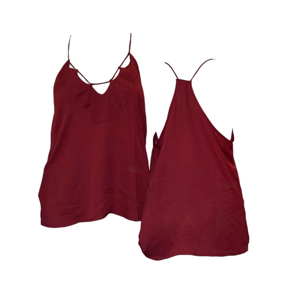 Charlotte Russe Burgundy Spaghetti Strap Cami Top